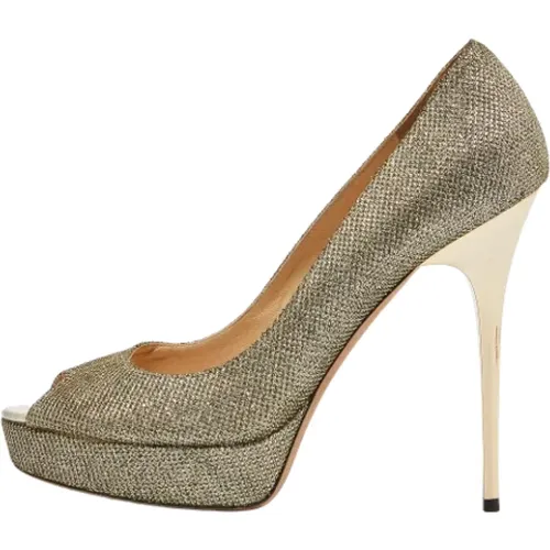 Pre-owned Fabric heels , female, Sizes: 6 1/2 UK - Jimmy Choo Pre-owned - Modalova