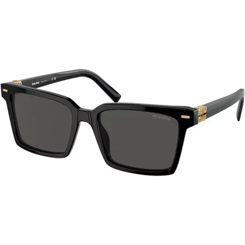 Stylish Sunglasses in Dark Grey , unisex, Sizes: 55 MM - Miu Miu - Modalova
