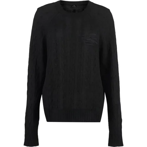 Cashmere Knitwear, female, , Size: S Cable-Knit Cashmere Sweater - ETRO - Modalova