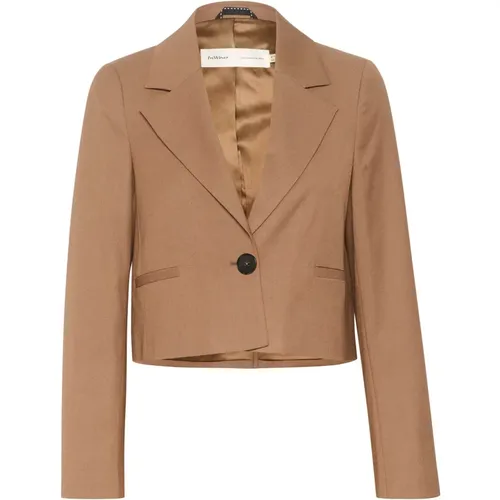 Kurzer Blazer Jacke Braun Melange , Damen, Größe: XS - InWear - Modalova