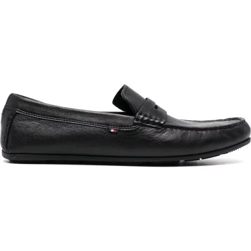 Leather Loafers for Men , male, Sizes: 10 UK - Tommy Hilfiger - Modalova