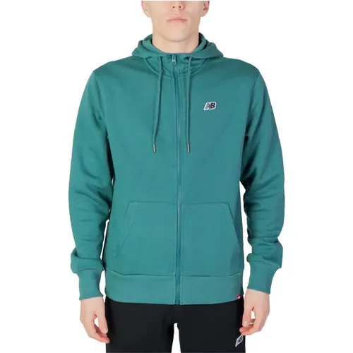 Zip-throughs, male, , Size: S Men's Hooded Sweatshirt - New Balance - Modalova