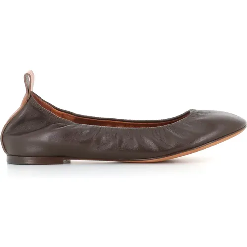 Dark Ballerina Flat Shoes , female, Sizes: 6 UK, 3 UK, 7 UK, 5 UK, 4 UK, 8 UK - Lanvin - Modalova