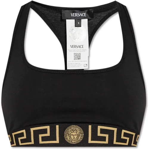 Sport Bras, female, , Size: XL Cotton Bra - Versace - Modalova