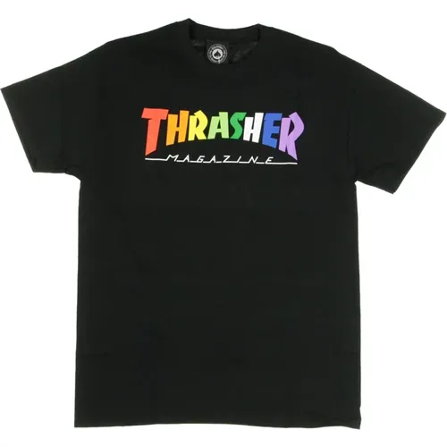 T-Shirts, unisex, , Size: XL Multicolor Rainbow Logo Tee T-shirt - Thrasher - Modalova