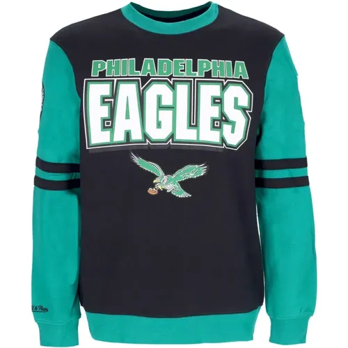 Sweatshirts, male, , Size: S Philadelphia Eagles Crewneck Sweatshirt - Mitchell & Ness - Modalova