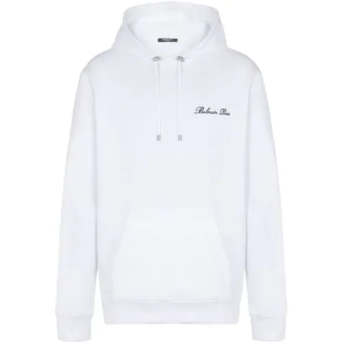 Hoodies, male, , Size: L Embroidered Logo Hoodie in - Balmain - Modalova