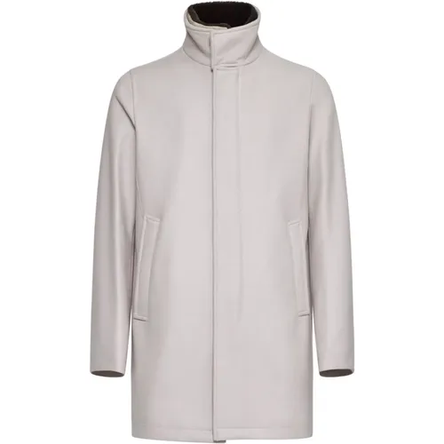 Chantilly-tone Car Coat mit abnehmbarem Kragen - Herno - Modalova