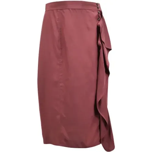 Pre-owned Skirts, female, , Size: M Pre-owned Silk bottoms - Yves Saint Laurent Vintage - Modalova