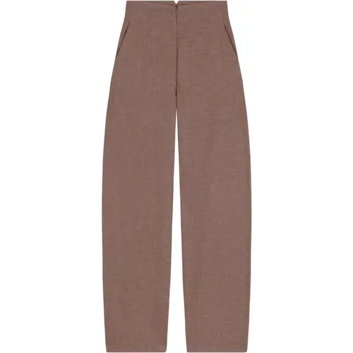 Lanna, virgin wool and cashmere cappuccino pants , female, Sizes: L, XL, 2XL - Cortana - Modalova
