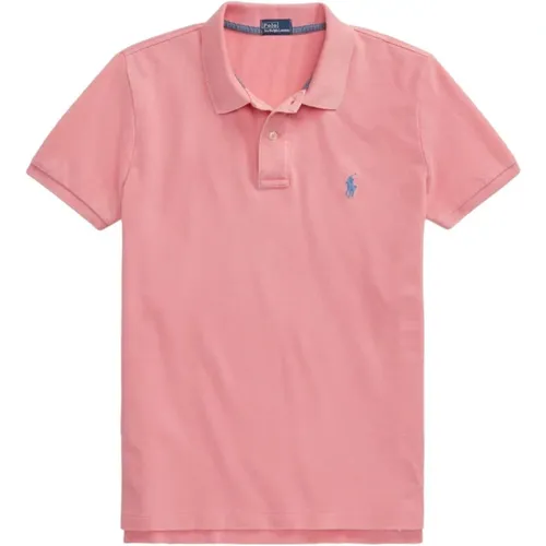 Rosa Band Polo Shirt , Damen, Größe: S - Ralph Lauren - Modalova
