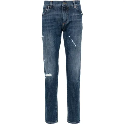 Lusso Denim Hose mit Ripped Details , Herren, Größe: 2XL - Dolce & Gabbana - Modalova