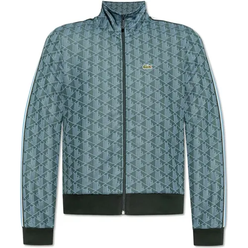 Zip-throughs, male, , Size: M Monogram Sweatshirt - Lacoste - Modalova