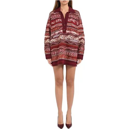 V-neck Knitwear, female, , Size: 2XS V-neck Button-Front Cardigan - Laneus - Modalova