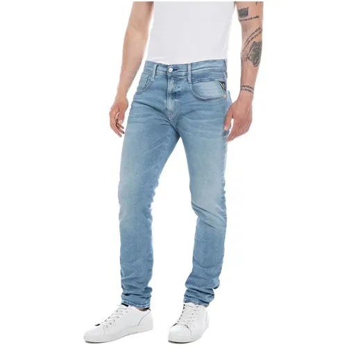 Slim-Fit Jeans für Herren - Stilvoll und Bequem , Herren, Größe: W29 L32 - Replay - Modalova
