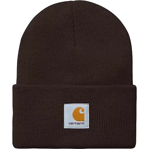 Beanies, male, , Size: ONE SIZE Hats/Cats Carhartt Acrylic Watch Hat Dark Umber - Carhartt WIP - Modalova