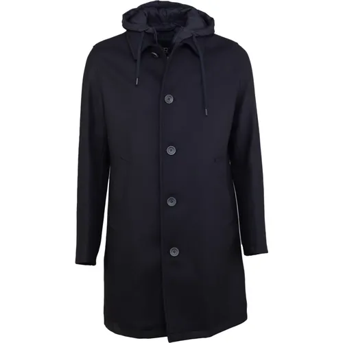 Ecowool Coat with Adjustable Hood , male, Sizes: L, 2XL, XL - Herno - Modalova