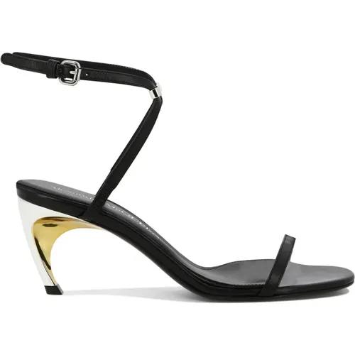 Armadillo Leather Sandals , female, Sizes: 3 UK, 5 UK - alexander mcqueen - Modalova