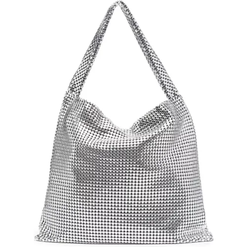 Tote Bags, female, , Size: ONE SIZE Silver Bags Collection - Paco Rabanne - Modalova