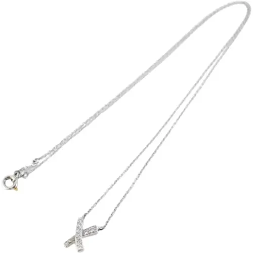 Pre-owned Platinum necklaces , female, Sizes: ONE SIZE - Tiffany & Co. Pre-owned - Modalova