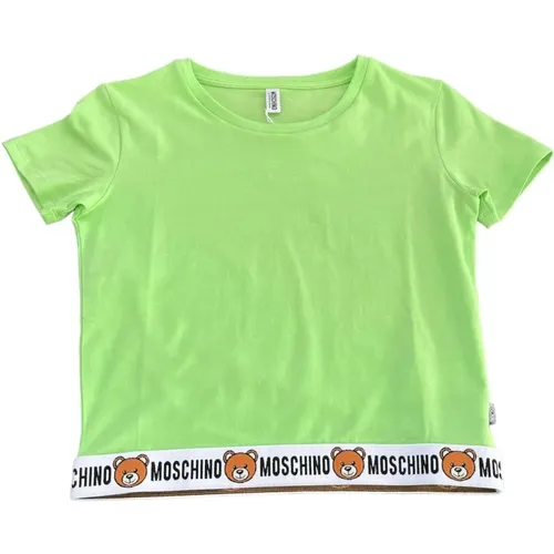 Kurzarm Baumwoll T-Shirt für Frauen - Moschino - Modalova