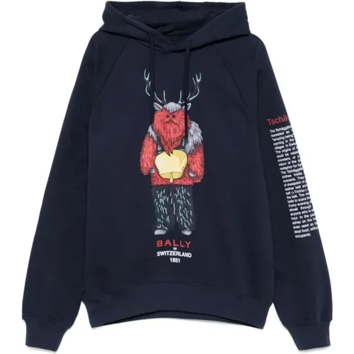 Hoodies, male, , Size: L Forest Mask Print Hoodie - Bally - Modalova