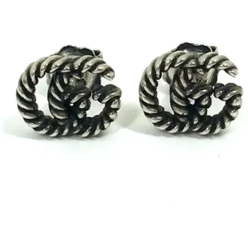 Pre-owned Jewellery, female, , Size: ONE SIZE Pre-owned Silver earrings - Gucci Vintage - Modalova