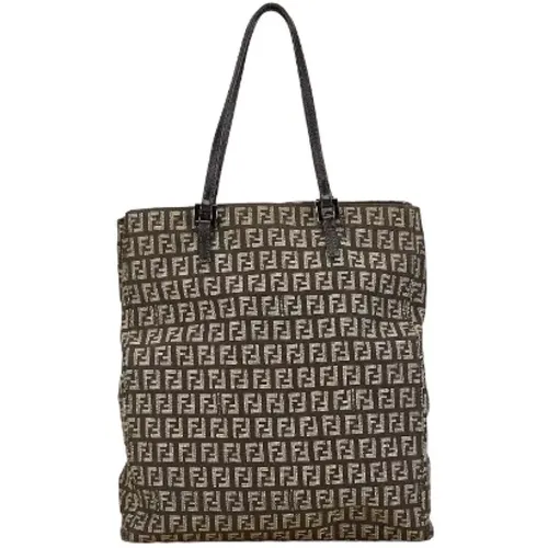 Pre-owned Tote Bags, female, , Size: ONE SIZE Pre-owned Canvas handbags - Fendi Vintage - Modalova