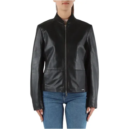 Leather Jacket with Zip Closure , female, Sizes: XL, L, M - Rino&Pelle - Modalova