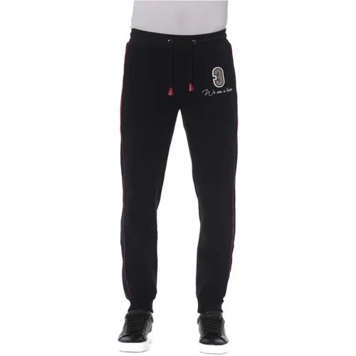 Sweatpants, male, , Size: L Men's Sports Pants with Front Print - Trussardi - Modalova