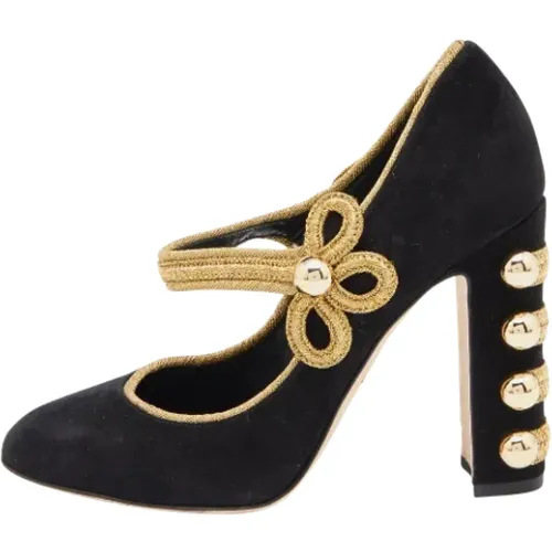 Pre-owned Pumps, female, , Size: 7 US Pre-owned Suede heels - Dolce & Gabbana Pre-owned - Modalova