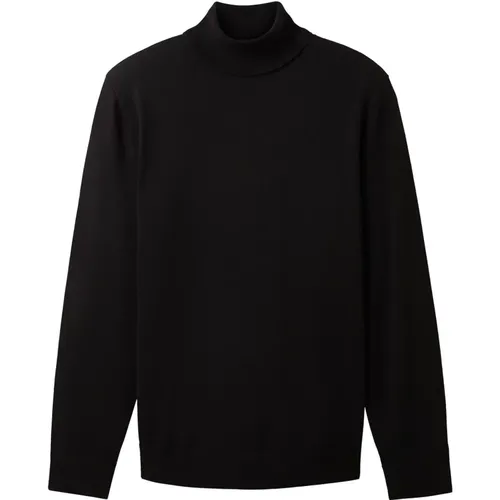 Rollkragenpullover mit Rippbündchen - Tom Tailor - Modalova