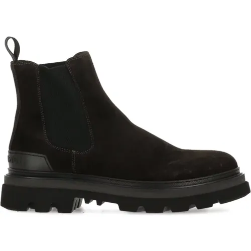 Braune Wildleder Chelsea Boots mit Gummisohle , Herren, Größe: 40 EU - Woolrich - Modalova