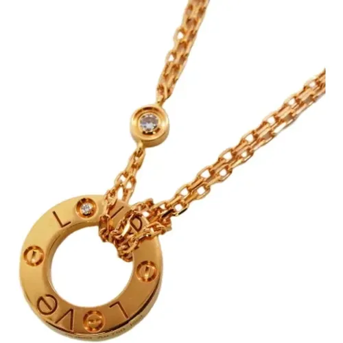 Pre-owned Jewellery, female, , Size: ONE SIZE Pre-owned Rose Gold necklaces - Cartier Vintage - Modalova