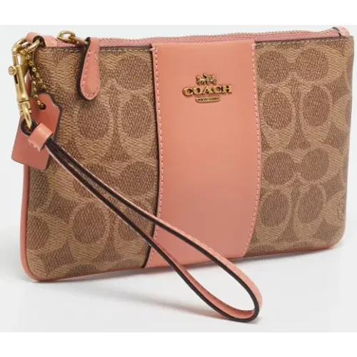 Pre-owned Clutches, female, , Size: ONE SIZE Pre-owned Coated canvas clutches - Coach Pre-owned - Modalova