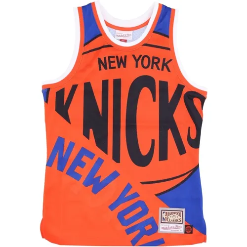 NBA Big Face Tank Top Blue , male, Sizes: S, L, XL, M - Mitchell & Ness - Modalova