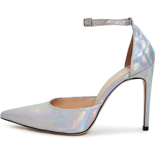 Luxuriöse High Heel Pumps - Silber - Cesare Gaspari - Modalova