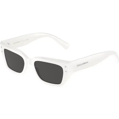 Frame Dark Grey Lens Sunglasses , unisex, Sizes: 52 MM - Dolce & Gabbana - Modalova