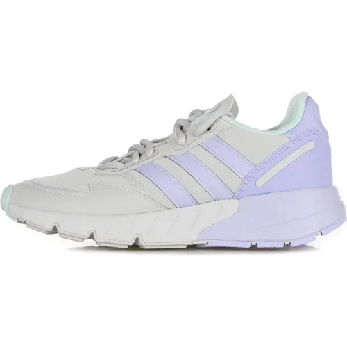 Sneakers, male, , Size: 3 US Boost Low-Top Sneaker Gray/Violet/Mint - Adidas - Modalova