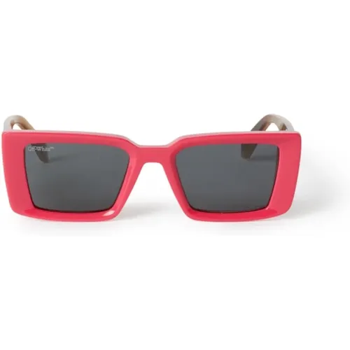 Square Cat-Eye Sunglasses , female, Sizes: 53 MM - Off White - Modalova
