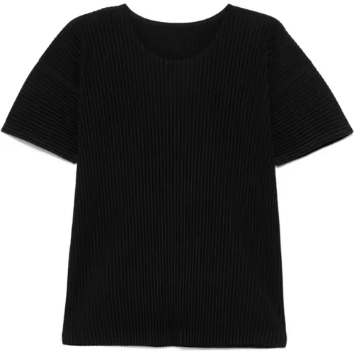 Pleated T-shirt for Men , male, Sizes: L, M - Issey Miyake - Modalova