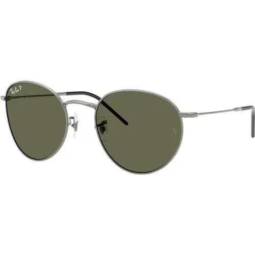 Round Reverse Polarized Sunglasses Green , unisex, Sizes: 53 MM - Ray-Ban - Modalova