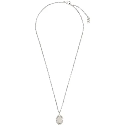 Necklaces, male, , Size: M Silver Metal Necklace with Crystal Charm - Dolce & Gabbana - Modalova