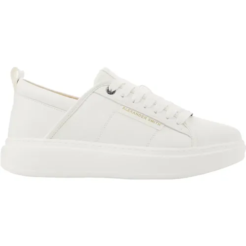 Weiße Vegane Leder EcoWembley Sneakers , Herren, Größe: 45 EU - Alexander Smith - Modalova