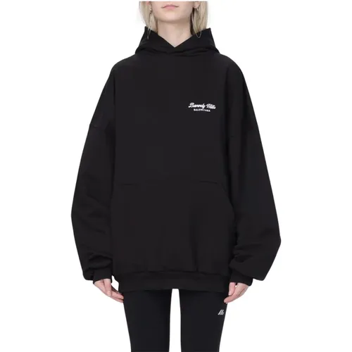 Hoodies, female, , Size: S Pink Oversized Hoodie for Women - Balenciaga - Modalova