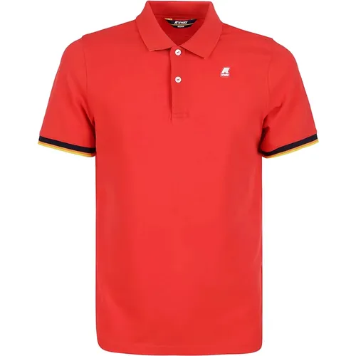 Kontrast Polo Shirt , Herren, Größe: 2XL - K-way - Modalova