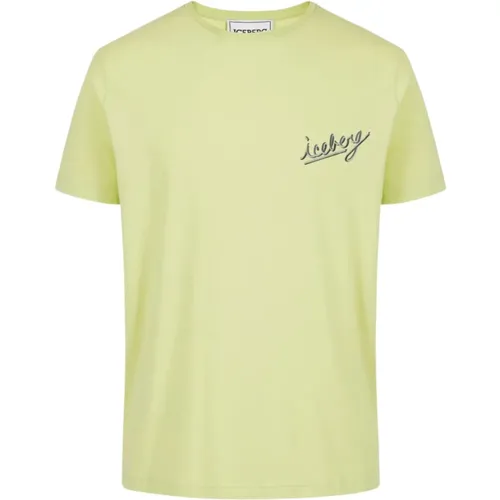 T-Shirts, male, , Size: S Lime T-Shirts - Iceberg - Modalova