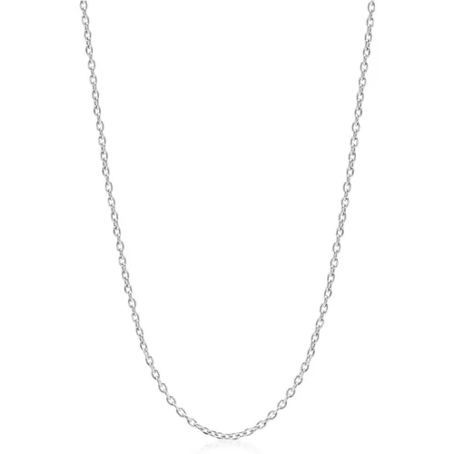 Stainless Steel Cable Chain Necklace , male, Sizes: ONE SIZE - Nialaya - Modalova
