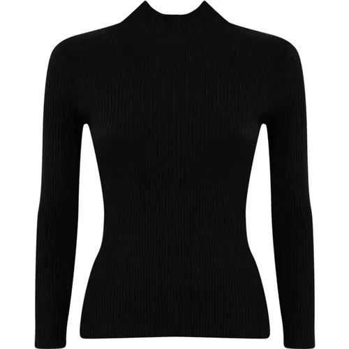 Turtlenecks, female, , Size: XS Ribbed Sweater with High Neck - Twinset - Modalova