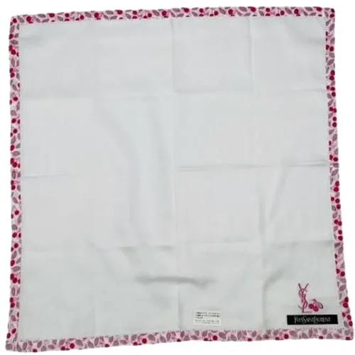 Pre-owned Scarves, female, , Size: ONE SIZE Pre-owned Cotton Scarf - Yves Saint Laurent Vintage - Modalova